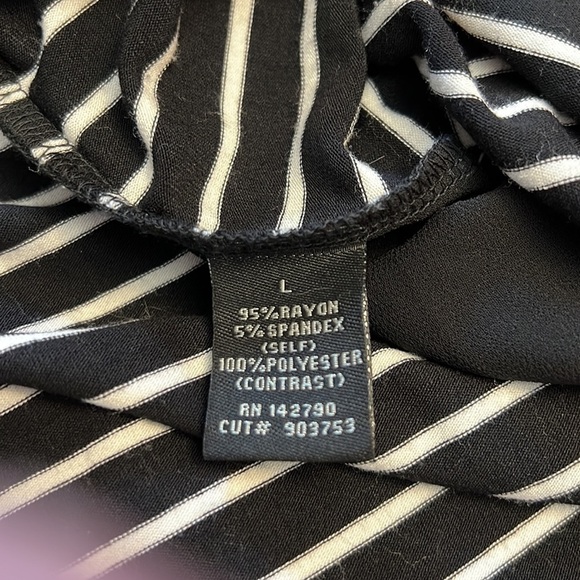 BCBGMaxAzria Striped Semi Sheer Sleeveless Tank Top - Picture 8 of 8